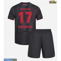 Bayer Leverkusen Eliesse Ben Seghir #17 Heimtrikotsatz Kinder 2025-26 Kurzarm (+ Kurze Hosen)